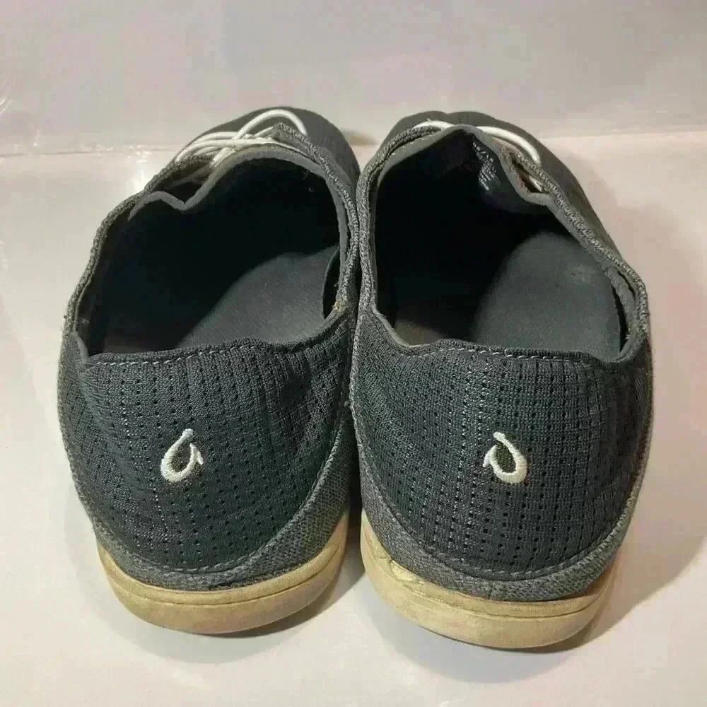 Olukai Nohea Moku Men’s Boat Shoe, color Dark Shadow Size 13 - Picture 2 of 8